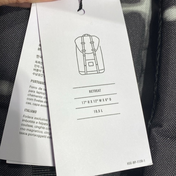 New HERSCHEL SUPPLY CO. Little America Wtags black/white Tie Dye Check ⭐⭐️⭐️⭐️⭐️ - Picture 16 of 17